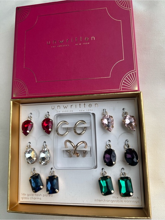 Unwritten Jewelry - Unwritten Mix & Match Interchangeable Earrings Set - Multi-Color